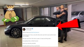 Andrew Tate Gifts Friend A Porsche After He Lost Everything (NEW CAR)