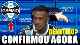 💥BOMBA! EDENILSON DEMITIDO DO GRÊMIO?! ACABOU DE SER CONFIRMADO! ÚLTIMAS NOTÍCIAS DO GRÊMIO!