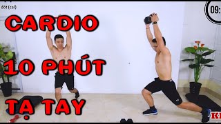 Bài Tập Cardio Săn Chắc 10 Phút Với Tạ Tay Ở Nhà | FitnGrit Fitness