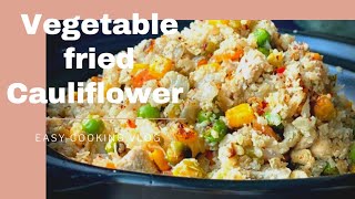 Chicken Fried Cauliflower rice  Keto Recipe