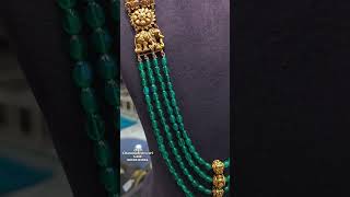 Green beeds haara #jewelleryjewellery #jewellery #gold