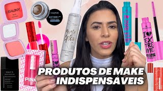 5 PRODUTOS DE MAQUIAGEM QUE EU NUNCA DEIXO DE USAR NAS MINHAS MAKES - OS MELHORES | Make com Lari