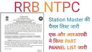 #rrbntpc level 6  Station Master की pannel list जारी इस Board का !