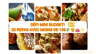 DÉFI MINI BUDGET! 20 REPAS AVEC MOINS DE 15€💸😲👛✨ J-3