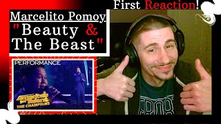 Marcelito Pomoy - "Beauty & The Beast" on AGT Champions [REACTION] | HE'S LITERALLY 2 PEOPLE IN 1!!!