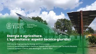 🖥️ WEBINAR | ENERGIA E AGRICOLTURA. L'AGRIVOLTAICO: ASPETTI TECNICO-GIURIDICI