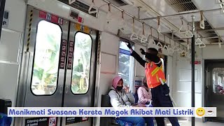 Menikmati Kereta KRL Commuter Line Mogok Karena Gangguan Jaringan Listrik Aliran Atas