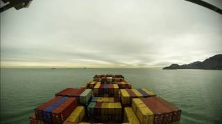 Time-lapse (100x): up the Pearl River Delta, arrival at Port of Nansha (China) [4K / UHD, 60fps]