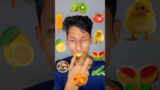 Random food mukbang challenge🤤🥝🍋#asmr #funny #food #eating