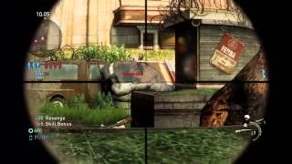 The last of us multiplayer: 17-16-2 quickscopes ,close range, rapid shots sniper