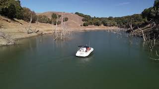 Drone flight over Lake Sonoma