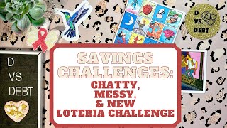 Savings challenges: messy, chatty, & the new Loteria challenge! 🤑