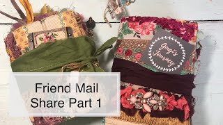 Part 1- Friend mail share from Gingi’s Journey! French textiles/ bohemian fabric and journals oh my!