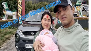 Chori ko first mandir darsan❤️🧿she  turned one month🫶 blessed day#family