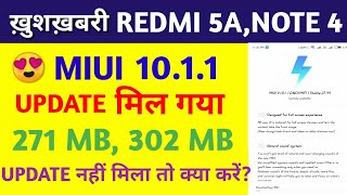 REDMI 5A MIUI 10.1.1.0 STABLE UPDATE FINALLY RELEASED  ||  REDMI NOTE 4 MIUI 10.1.1.0 NEWS