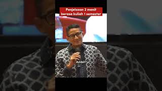 Negara yang kuat,Karena Ekonomi yang kuat dan Mandiri,Kuliah yg Keren Dari Sandiaga Uno.