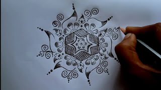 5x3 dots creative rangoli design || easy rangoli