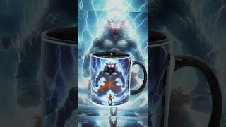 SUPER SAIYAN PAWS: 11 oz Coffee Mugs #shortsvideo #supersaiyan #coffee