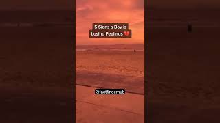 5 Signs a boy is loosing feelings.... 🥺 #shorts #psychologyfact #subscribe