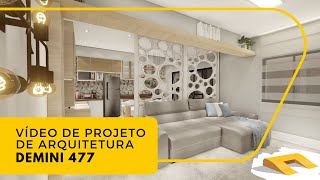 Vídeo Tour 3D de projeto de arquitetura e interiores Sala C