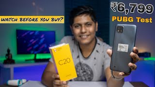 Realme C20 Unboxing and PUBG Test Review 🤮 - MediaTek helio G35 | 5000mAh 🔋