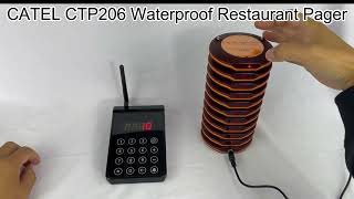 CATEL CTP206 Waterproof Restaurant Pager System in Vibration, Buzzer, Flashing, Paging Coaster Pager