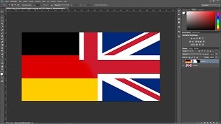 Die Sprache in Photoshop von Deutsch auf Englisch ändern.