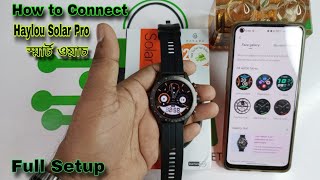 How to Connect Haylou Solar Pro Smart Watch Video 2024 || Future Tech Bangladesh || Tech Den