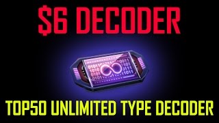 TOP50 Unlimited Decoder ($6 each!)