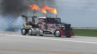 Shockwave jet truck @ 2021 Cleveland National Airshow up CLOSE!