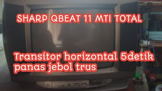 servis tv sharp horizontal jebol trus