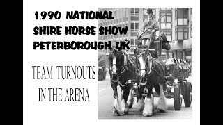 1990 SHIRE HORSE SHOW "TEAMS" in the arena.