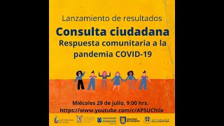 Lanzamiento consulta ciudadana Respuesta comunitaria a la Pandemia