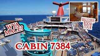 Carnival Liberty Balcony Room Tour (Room 7384)