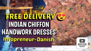 Handwork Indian Chiffon Multani Suit Review || Infopreneur-Danish