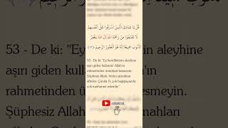 EL-AFÜV - Zümer Suresi #islam #kuranıkerim #namaz #peygamber #ayet #cennet #allah #youtubeshorts