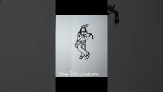 Krishna drawing from letter"K" जन्माष्टमी के special drawing #shorts  #viral #youtubeshorts #krishna