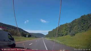 The Divide Between Susequehanna and Mohawk Watersheds on Interstate 88