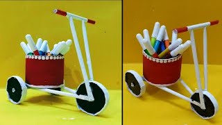 Paper cycle pen stand | Craft with Paper | Reuse idea with waste paper | #paper cycle pen stand