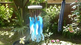 Wavy Glass Wind Chime, Ocean