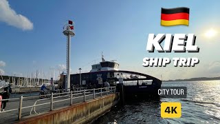 KIEL, HARBOUR SHIP TRIP FROM KIEL TO LABOE, 4K, UHD