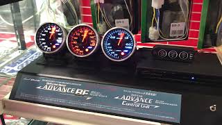 DEFI ADVANCE BF Gauges and control unit on display in SUPER AUTOBACS  - Shin-Koiwa ,Tokyo, Japan .