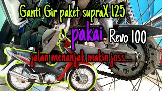 Jalan menanjak makin bertenaga supraX125 pakai gir revo 100///