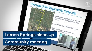 Lemon Springs clean up community meeting - March 2021