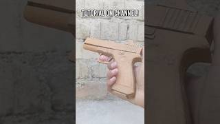 Cardboard Glock17 | Tutorial on channel! #glock17gen4 #cardboard #craft #cardboardgun #shorts