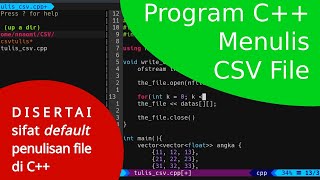 Menulis CSV File dengan C++