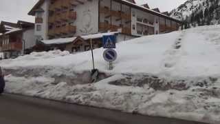 marzo 2015 panoramica con neve Passo San Pellegrino 1918 Passo Valles 2032 m (filmador Renato)