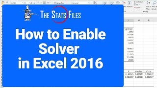 How to activate Solver In Excel