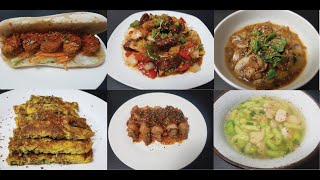 Dinner ideas I Sweet sour pork ribs, Enoki rolls, Fried eggs, Chicken nuggets I Relaxing cooking