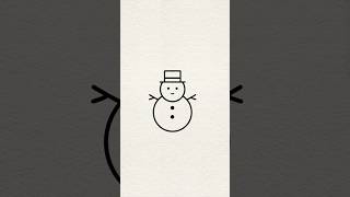 How to draw a snowman #shorts #artshorts #christmas #doodles #arttutorial #snowman